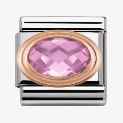 Nomination CLASSIC Rose Gold Pink Faceted Cubic Zirconia Charm 430601/003