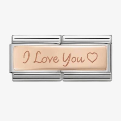 Nomination CLASSIC Rose Gold Double Engraved I Love You Charm 430710/04