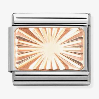 Nomination Classic Plates Rose Gold Diamond Detail Charm 430101/56 *