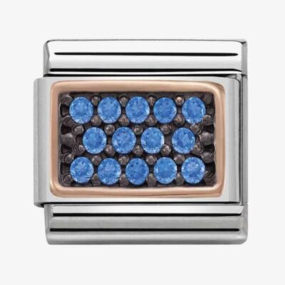 Nomination CLASSIC Rose Gold Blue Cubic Zirconia Charm 430313/06