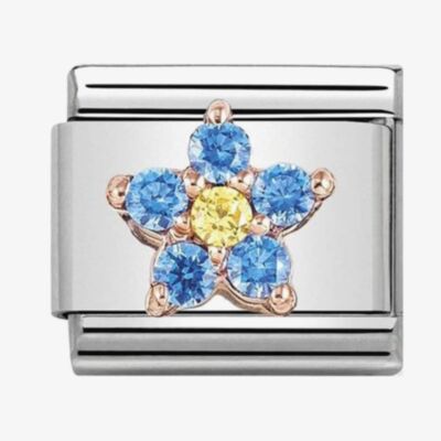 Nomination CLASSIC Rose Gold Yellow And Light Blue Flower Charm 430317/02