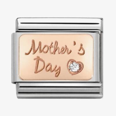 Nomination CLASSIC Rose Gold Mother's Day Cubic Zirconia Heart Charm 430316/01