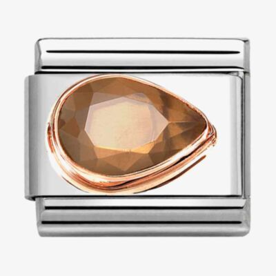 Nomination CLASSIC Smokey Cubic Zirconia Right Drop Charm 430606/012