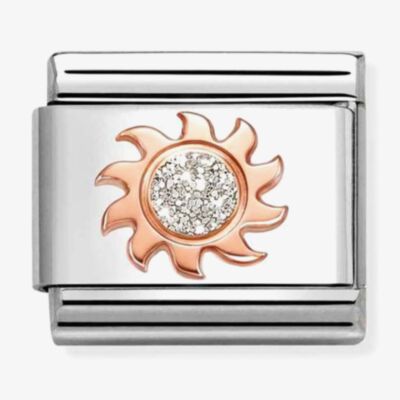 Nomination Composable Classic Rose Gold Glitter Sun Charm 430205/28