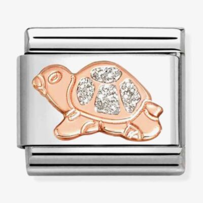 Nomination Composable Classic Rose Gold Glitter Turtle Charm 430205/34