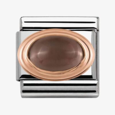 Nomination CLASSIC Rose Gold Smoky Quartz Charm 430501/29