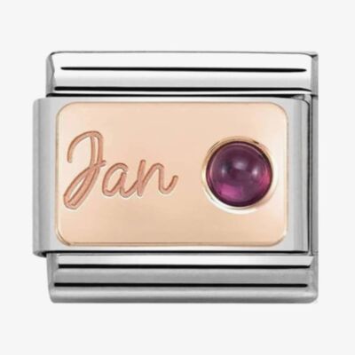 Nomination CLASSIC Rose Gold January Garnet Charm 430508/01
