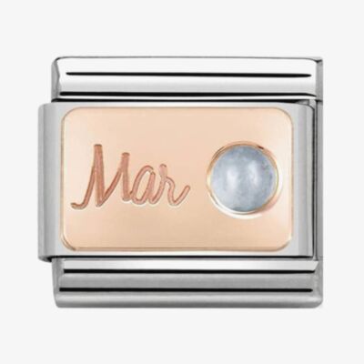 Nomination CLASSIC Rose Gold March Aquamarine Charm 430508/03