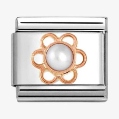 Nomination CLASSIC Rose Gold Freshwater Pearl Flower Charm 430503/02