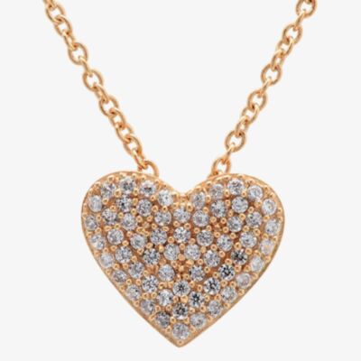 Crislu Simply Pave Heart Necklace 8010442N16CZ