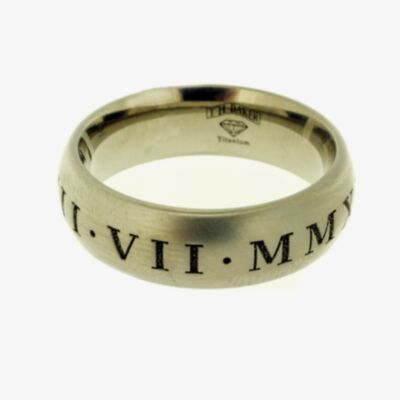GETi 7mm Rounded Roman Numeral London Olympics Ring 2204RB-7C