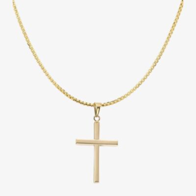 Gold Classic 9ct Yellow Gold Large Cross Pendant GP942 GN141