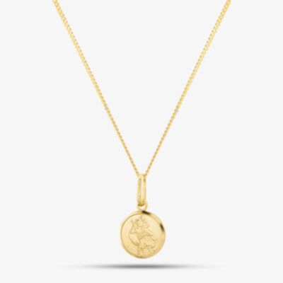 9ct Gold St Christopher and Chain ST-SC001