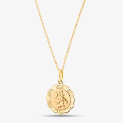 9ct Gold St Christopher and Chain SC060 CN824-18