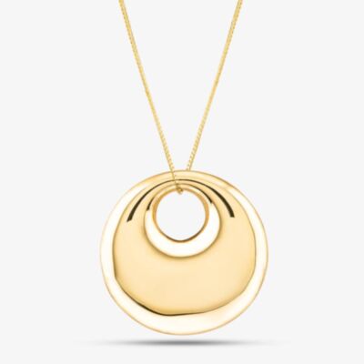 9ct Yellow Gold Open Disc Pendant GP2167 GN141