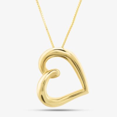 9ct Yellow Gold Open Heart Pendant GP2173 GN141