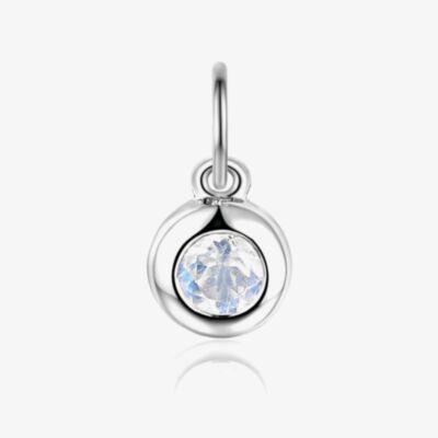 9ct White Gold 0.16ct Moonstone Birthstone Bubble Charm NTCH409MOON-9WG