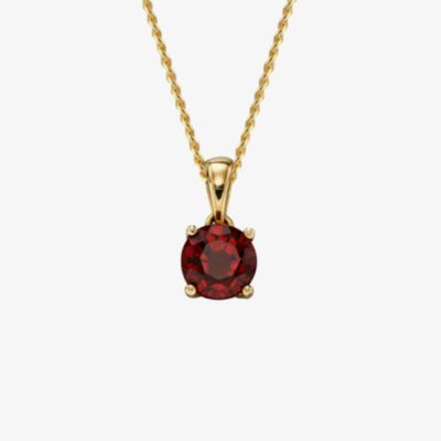 9ct Yellow Gold Garnet January Birthstone Loose Pendant GP2189