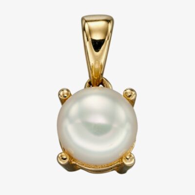 9ct Yellow Gold Freshwater Pearl June Birthstone Loose Pendant GP2193