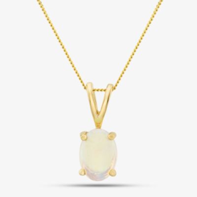 9ct Yellow Gold Oval-cut Opal Pendant J40-9676-25