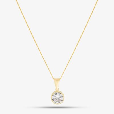 9ct Yellow Gold Cubic Zirconia Necklace 1.61.3852