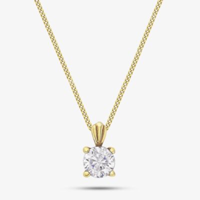 9ct Yellow Gold Cubic Zirconia Necklace 1.68.5302