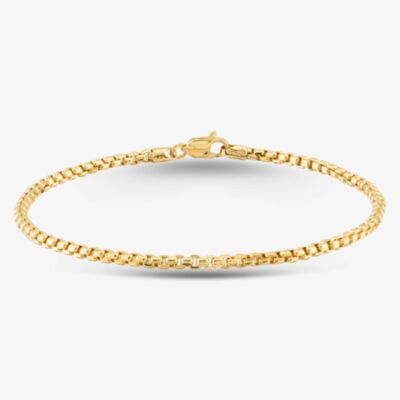 9ct Yellow Gold 7.5 Inch Box Chain Bracelet HRBP-250-9Y-7.5