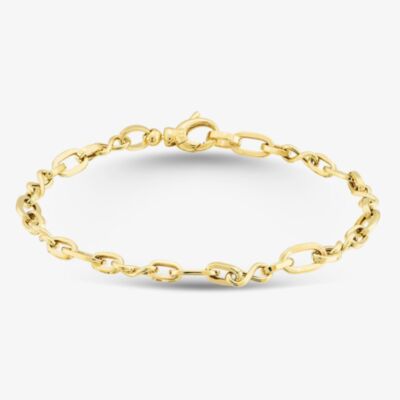 9ct Yellow Gold 7.5 Inch Figaro Chain Bracelet BBE006Y