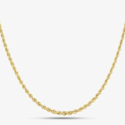 9ct Yellow Gold 16 Inch Rope Chain HLRP-220-9Y-16