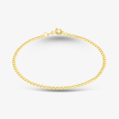 9ct Yellow Gold 18cm Curb Chain Bracelet 1.23.0181