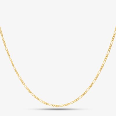 9ct Gold 1.8mm Diamond Cut 18 Inch Figaro Chain 1.15.0034