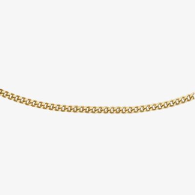 9ct Yellow Gold Diamond Cut Curb Chain 1.13.0034-46