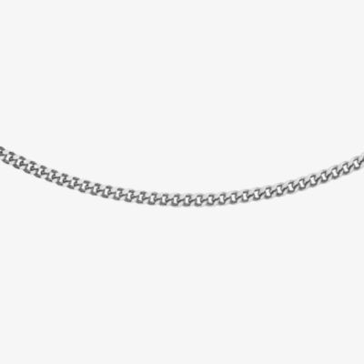 9ct White Gold 16-18 Inch Diamond Cut Curb Necklace 5.13.0620