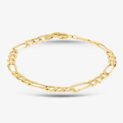 9ct Yellow Gold 8.5 Inch Figaro Chain Bracelet HF150-8.5