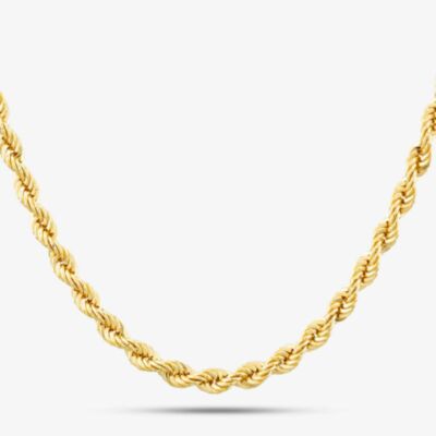 9ct Yellow Gold 18 Inch Rope Chain CUL085-18