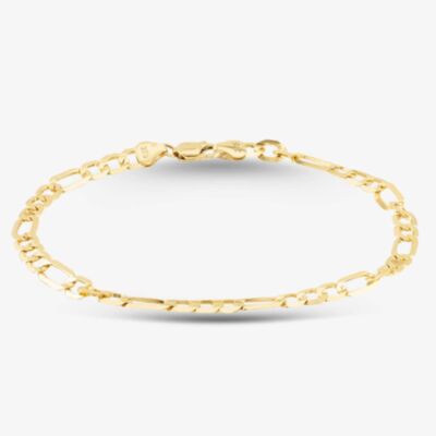 9ct Yellow Gold 7.5 Inch Figaro Chain Bracelet SCFP-520-9Y-7.5