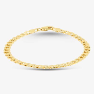 9ct Yellow Gold Flat Curb Chain Bracelet SUFC-580-9Y-8.5
