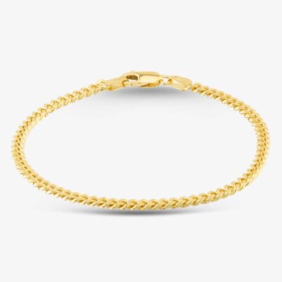 9ct Yellow Gold Mini Curb Chain Bracelet SCCD-375-9Y-7.5