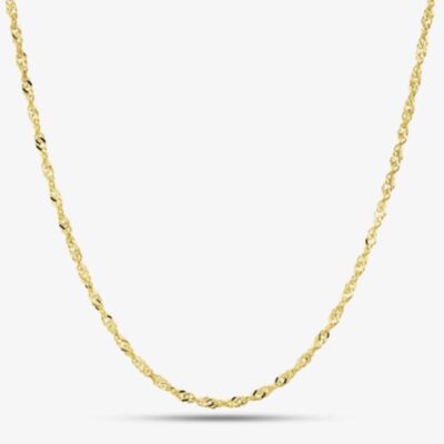 9ct Yellow Gold 20 Inch Twisted Curb Chain SSIN-220-9Y-20