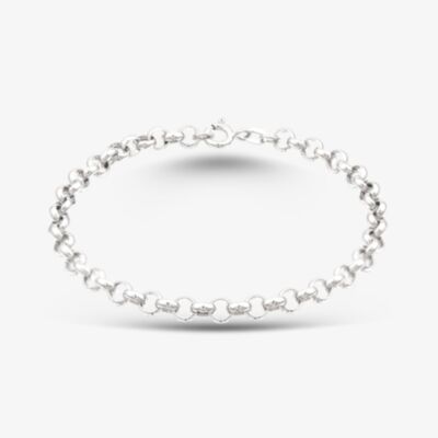 Gold Classic 9c White Gold Round Belcher Bracelet 5.24.3551