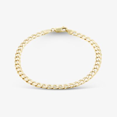 Gold Classic 9ct Yellow Gold 8.5 Inch Flat Curb Chain Bracelet SUFC-530-9Y-8.5