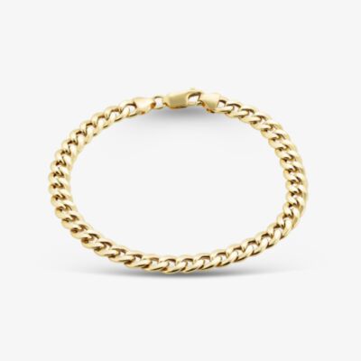 Gold Classic 9ct Yellow Gold 7.5 Inch Curb Chain Bracelet HCOC-580-9Y-7.5