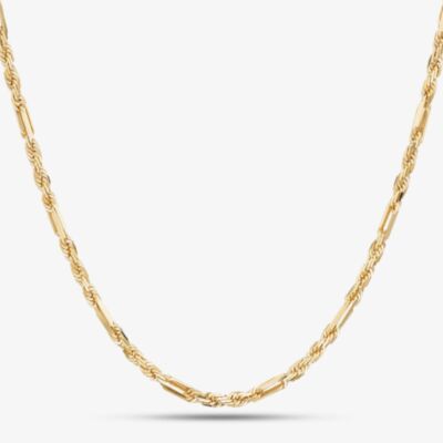 Gold Classic 9ct Yellow Gold 18 Inch Figaro Rope Chain SRFC-240-9Y-18