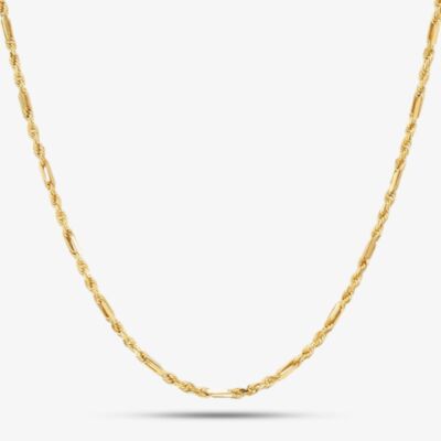 Gold Classic 9ct Yellow Gold 18 Inch Figaro Rope Chain SRFC-210-9Y-18