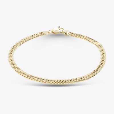 9ct Yellow Gold 8.5 Inch Flat Curb Chain Bracelet HCDC-420-9Y-8.5