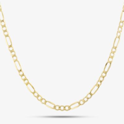 9ct Yellow Gold 20 Inch Hollow Figaro Chain HF080-20