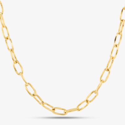 9ct Yellow Gold 20 Inch Diamond Cut Oval Belcher Necklace 1.19.0505