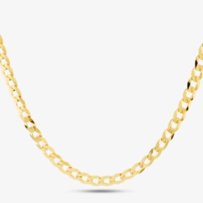 9ct Yellow Gold 20 Inch Flat Curb Chain SUFC-580-9Y-20