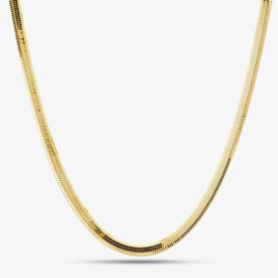 9ct Yellow Gold Flat Snake Chain HBFS-400-9Y-16-18