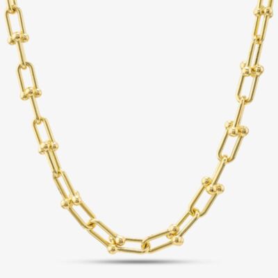  9ct Yellow Gold 18 inch Fancy Ball Chain Necklace HBGT-900-9Y-18